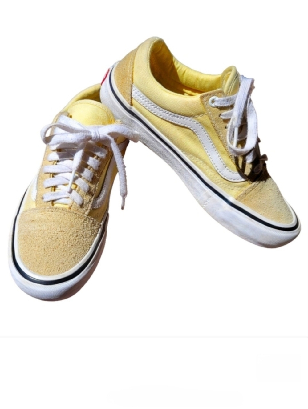Vans Old Skool Pro Suede & Canvas Golden Yellow Skate Shoes Size 6.5